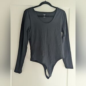nuuds Classic Black Long Sleeve Bodysuit